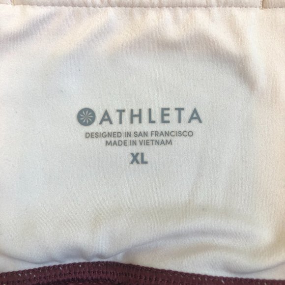 Athleta Asymmetric Elation 7/8 Tight, Red Garnet XL - Picture 9 of 15